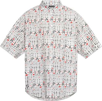 Balenciaga Overhemd met zak - Heren - Korte mouwen Overhemden - Wit - S - Overhemden