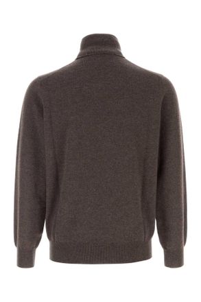 Brunello Cucinelli Wool Turtleneck Sweater - Brown