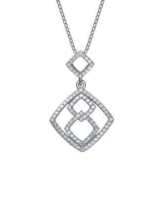 Genevive Silver Cz Classic Pendant