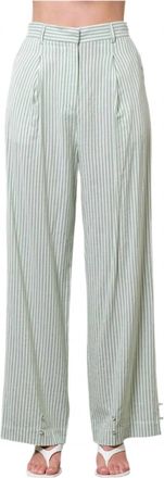 Moon River Adjustable Stripe Pant In Sage