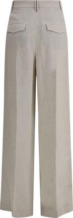 Brunello Cucinelli Womens Linen Pants Beige