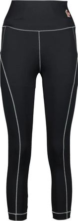Moncler Zwarte Logo Legging Lente-Zomer 2025 - Dames - Leggings - Zwart - M - Nylon - Broeken