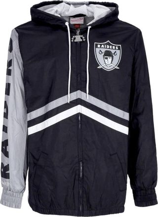 Mitchell & Ness Oakland Raiders Windbreaker Full Zip Zwart - Heren - Fitness - Zwart - L - Polyester - Fitness