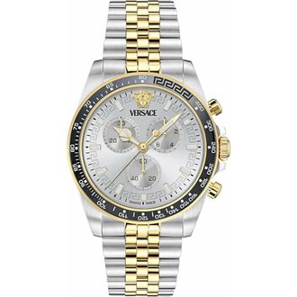 Versace Greca Chrono Wave - Heren - Accessoires - Grijs - Maat: ONE Size
