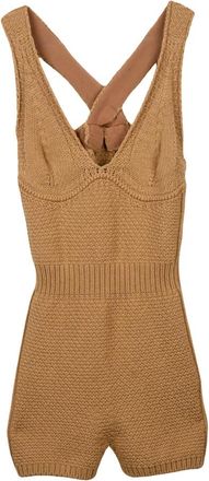 Max Mara Tutina in Tricot - Dames - Playsuits - Bruin - XS - Katoen - Jumpsuits & Playsuits