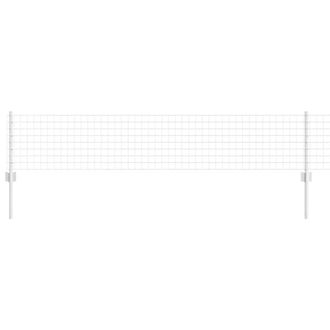 Berkfield Home Euro Fence with 11 U Posts Silver 0, 4x25 m Steel