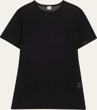 Toteme Cashmere-Blend Short-Sleeve Knit T-Shirt