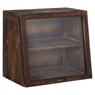 Wanderlust Deco Vitrina de madera con 1 puerta y 1 balda 40x25x35h cm