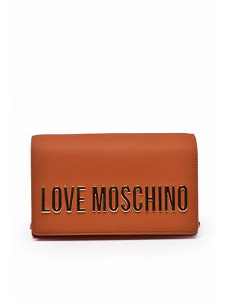 Love Moschino Sleek Rectangular Crossbody Bag With Metallic Logo And Chain Strap