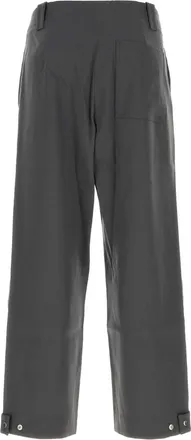OAMC Mens Charcoal Cotton Pant Grey Exterior: Wool Pantaloni Trousers