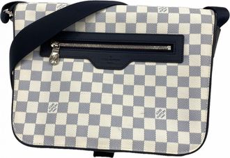 Louis Vuitton Navy White Shoulder Bag (Pre-Owned)