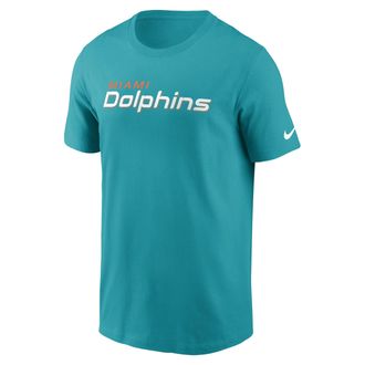 Nike Miami Dolphins Primetime Wordmark Essential Nike Mens NFL T-Shirt in Green | N1993GT9P-NNM