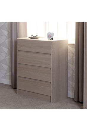 Seconique Paris 4 Drawer Chest in Light Grey
