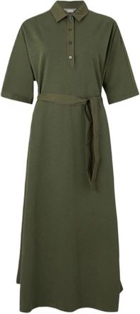 Max Mara Albero Jurk - Dames - Casual kleedjes - Groen - XS - Katoen - Kleedjes