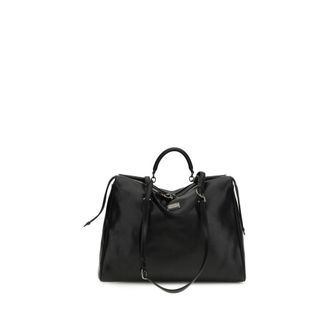 Dolce & Gabbana Zwarte Kalfsleer Bos Taurus Schoudertas