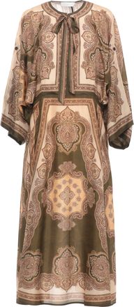 Zimmermann Mahon Tunic Midi Dress With All-Over Paisley Pattern
