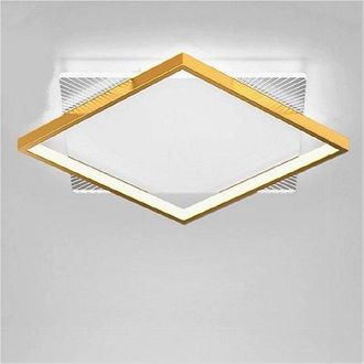 Trade Shop Trade Shop - Copy Of Plafoniera Led 30 W Quadrata Oro Moderno Lampadario Soffitto Luce Naturale 71033