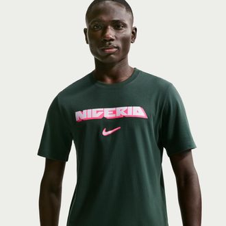 Nike Nigeria Nike Mens Soccer T-Shirt in Green | IH2192-397