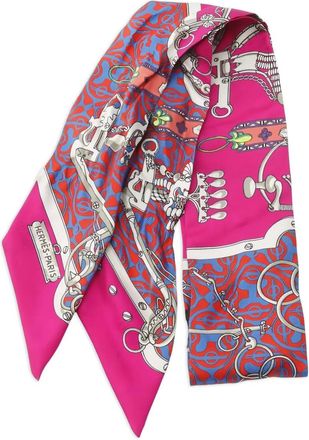 Hermès Foulard Mors et Gourmettes Remix anni 2000 - Rosa