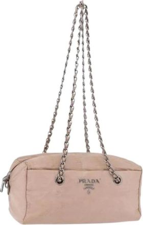 Prada Pre-owned Shoulder Bags, female, Pink, Size: ONE SIZE Pre-owned Vintage Shoulder Bag