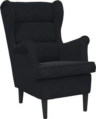 vidaXL Vidaxl - Sill&oacute;n De Terciopelo Negro