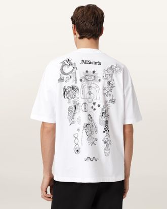AllSaints Cotton Terra Oversized Graphic T-Shirt, Size: XXL