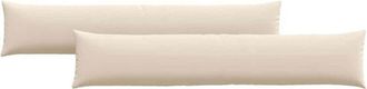 vidaXL Cojines De Sof&aacute; 2 Pcs Beige 200 X 40 Cm Tela Vidaxl