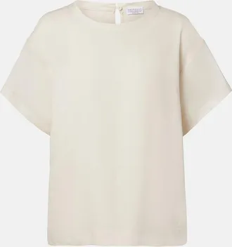 Brunello Cucinelli Oversized linen T-shirt