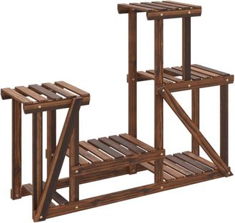 vidaXL Vidaxl - Soporte para flores madera maciza de abeto 90x25x73,5 cm