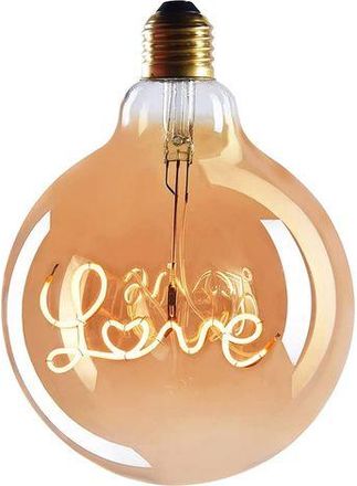 OEM Lampadina Led E27 Edison Tube Love - Attacco E27 - Lampadina Led Dimmerabile - 4w, Bianco Caldo, 230v, El27 - Lampadina E27 Vintage/lampadina A Filame