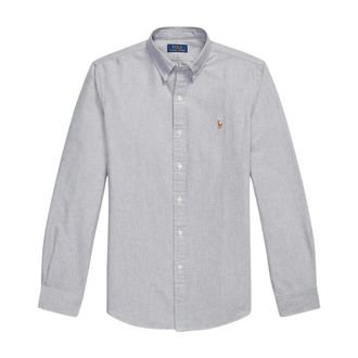 Polo Ralph Lauren Oxford Slim-Fit Shirt - Heren - Casual Overhemden - Grijs - M - Overhemden