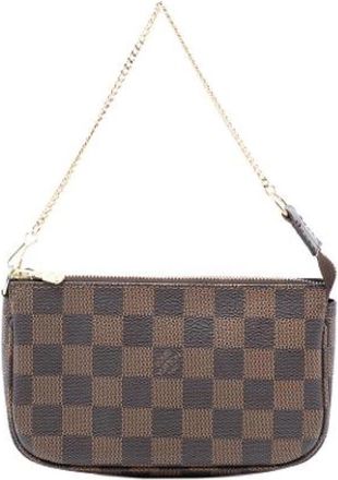 Louis Vuitton Pre-owned Mini Pochette Accessoires - Dames - Vintage Mini Tas - Bruin - ONE Size - Vintage