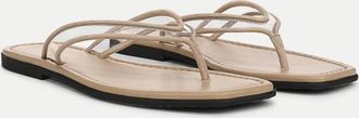 Veronica Beard Womens Clea Flip Flop Sandal In Sand/clear