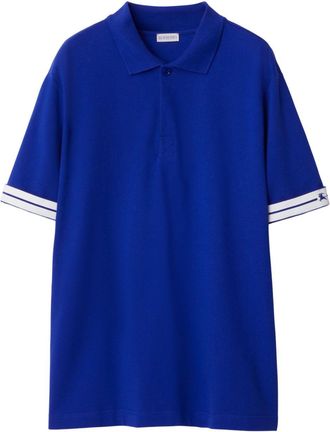 Burberry cotton piqué polo shirt - men - Cotton - L - Blue