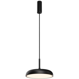 Maytoni Maytoni Gerhard Lámpara de techo colgante moderna de 30 cm con forma de cúpula, color negro, 3000 K, 800 lm