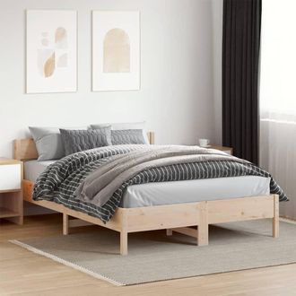 vidaXL Estructura De Cama Sin Colch&oacute;n Madera De Pino Maciza 120x200 Cm Vidaxl