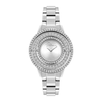 Police Grey Stainless Steel Quartz Analog Watch - female - Police - Watches - Gray - ONE SIZE - Accessories