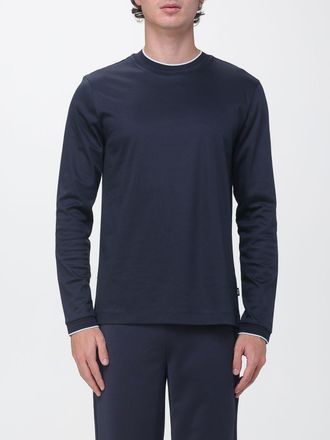 HUGO BOSS Bomber in cotone con colletto rialzato polsi e fondo elasticizzati