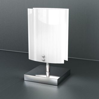 Top-Light Abatjour Contemporaneo Mad Metallo e Vetro Bianco 1 Luce E27