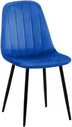 Clp Silla De Comedor Baxter En Terciopelo Azul