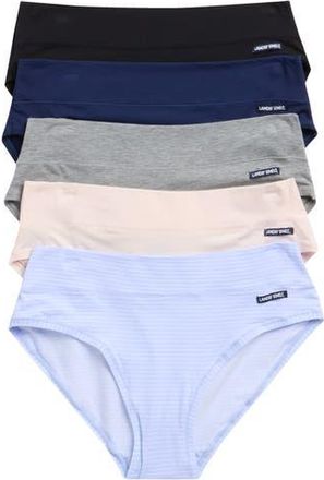 Lands End Soft Essential Pack of 5 Everyday Briefs in Sky Stripe Pack at Nordstrom Rack, Size X-Large