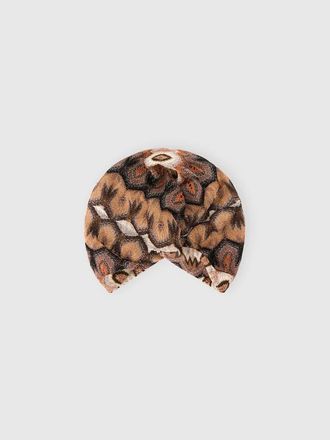 Missoni Headscarf In Lam&eacute; Viscose With Arabesque Motif in Gold& Beige at Nordstrom