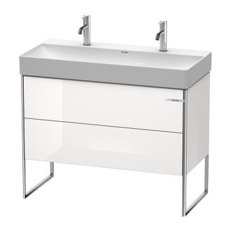 Duravit Duravit Xsquare Mueble De Pie 98,4x46,0 Cm, 2 Cajones, Para Lavabo Durasquare 235310, Color (frente/cuerpo): Perla De Albaricoque Laca De Alto Brillo 