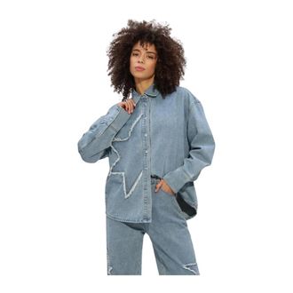 Refined Department Refined Department - Ginny Blouse - Dames - Blouses & Shirts - Blauw - Maat: S Denim