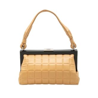 Chanel Pre-owned Quilted Flap Handbag - Dames - Pre-owned - Beige - Maat: ONE Size Leer
