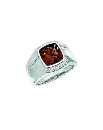 Le Vian Mens 14K 3.12 Ct. Tw. Diamond & Smoky Quartz Band Ring