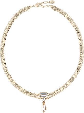 Alexander McQueen Alexander McQueen, Necklaces, female, Yellow, Size: ONE SIZE Skull & Crystal Necklace