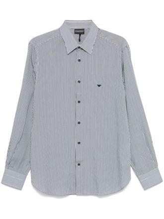 Emporio Armani Overhemd met krijtstreep - Blauw