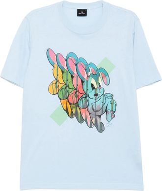 Paul Smith T-shirt con stampa Bunny Repeat - Blu