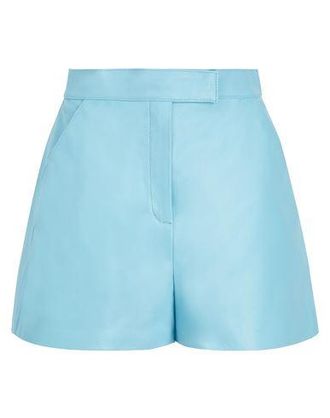 8 by YOOX LEATHER HIGH-WAIST BERMUDA SHORTS